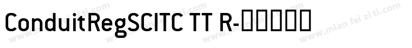 ConduitRegSCITC TT R字体转换